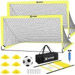 Portable Kids Soccer Goals - Set of 2, 6x4 ft