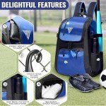 DAREKUKU Soccer Bag with Portable Handbag - Blue