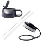 32 oz Soccer Water Bottle with Straw & Flex Lid