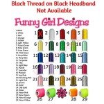 Personalized Moisture-Wicking Soccer Headband - Black Tie Back