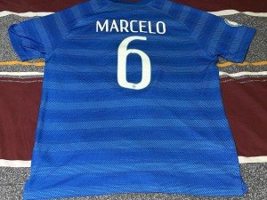 Brazil Marcelo 2014 World Cup Soccer Jersey XL