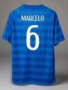 Brazil Marcelo 2014 World Cup Soccer Jersey XL