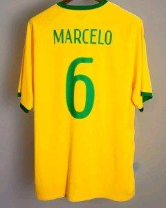 Brazil Marcelo 2014 World Cup Soccer Jersey Large