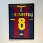 Framed Barcelona Andrés Iniesta Jersey Display