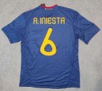 2009/2010 Spain Iniesta #6 Away Jersey