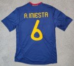 2009/2010 Spain Iniesta #6 Away Jersey