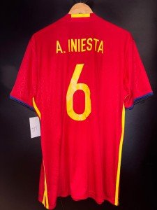 Spain Iniesta 2016-2017 Jersey - Size XL