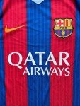 Barcelona Home Jersey #8 A. Iniesta - Small Long Sleeve