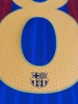 Barcelona Home Jersey #8 A. Iniesta - Small Long Sleeve