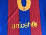 Barcelona Home Jersey #8 A. Iniesta - Small Long Sleeve