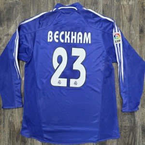 2005 Adidas Real Madrid Beckham Long Sleeve Jersey