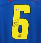 Xavi Hernandez Autographed Barcelona Jersey #6