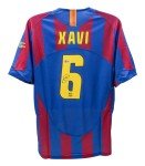 Xavi Hernandez Autographed Barcelona Jersey #6