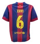 Xavi Hernandez Autographed Barcelona Home Jersey #6