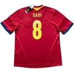 Spain Home Jersey #8 Xavi Hernandez, XL