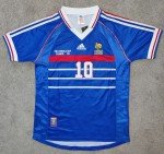 Adidas Zidane #10 France 1998 World Cup Jersey
