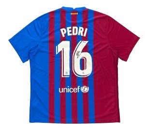 Pedri Signed Barcelona Jersey - 2021-22 Edition