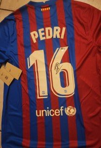 Pedri Signed Barcelona Soccer Jersey