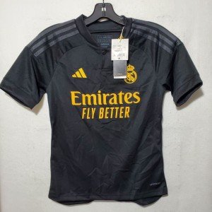 Camavinga Real Madrid Youth Jersey Black Adidas