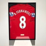 Framed Bruno Fernandes Manchester United Jersey