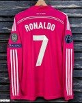 Ronaldo Real Madrid 2014-15 Pink Long Sleeve Jersey