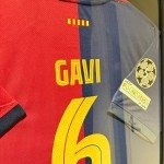 Framed Barcelona Gavi Soccer Jersey