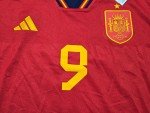 Adidas Gavi #9 Spain 2022 World Cup Jersey XL