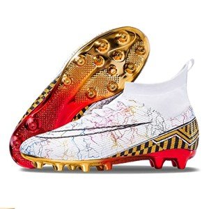 Boys' Gold-Soled Soccer Cleats for Outdoor Play