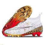 Boys' Gold-Soled Soccer Cleats for Outdoor Play