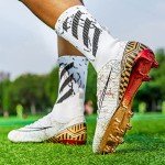 Boys' Gold-Soled Soccer Cleats for Outdoor Play