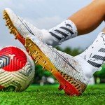 Boys' Gold-Soled Soccer Cleats for Outdoor Play