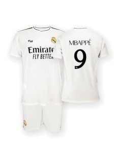 Real Madrid 24/25 Kids Home Kit - Mbappé