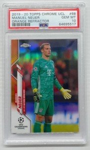 Manuel Neuer 2019-20 Topps Chrome UCL Orange Refractor