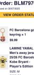 Lamine Yamal Barcelona UCL Away Kobe Jersey Size M