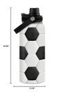 SANDJEST 32oz Insulated Soccer Water Bottle