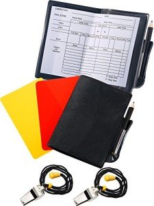 Soccer Referee Card Set with Whistles - 2 Pieces