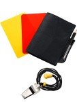 Soccer Referee Card Set with Whistles - 2 Pieces