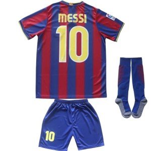 Barcelona Leo #10 Vintage Soccer Jersey Set for Kids