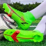 Men's High-Top Green Soccer Cleats for Training