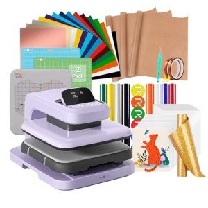 HTVRONT Auto Heat Press Bundle with Accessories