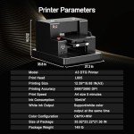 DXZ A3 DTG Printer with White Ink Mixing