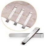20-Piece Stainless Steel Sewing Clips with Ruler