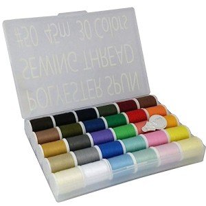 LEONIS 30-Color Handy Polyester Sewing Thread Set