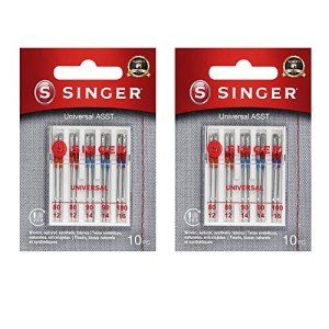 SINGER Universal Needles 20-Pack, 80/12 to 100/16