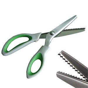JISTL Green Pinking Shears with Comfort Grips