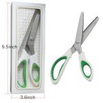 JISTL Green Pinking Shears with Comfort Grips