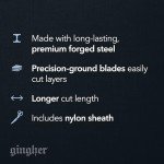 Gingher 8" Stainless Steel Fabric Scissors