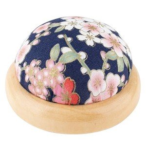Wooden Base Round Pin Cushion for Sewing