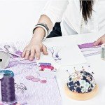 Wooden Base Round Pin Cushion for Sewing