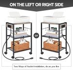 Mobile Printer Stand with Power Outlets and USB